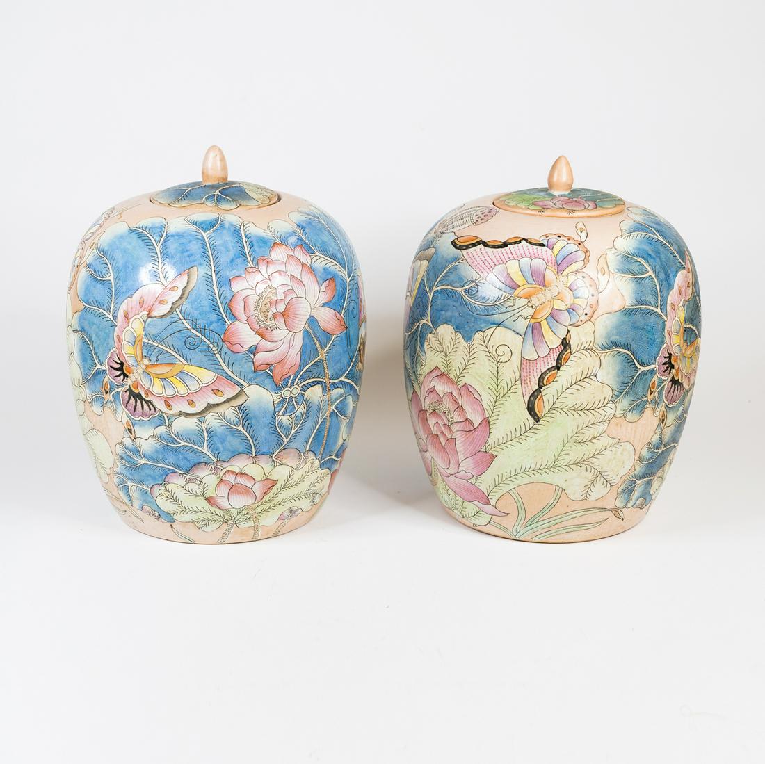 Pair of Painted Ginger Jars (1 of 10)