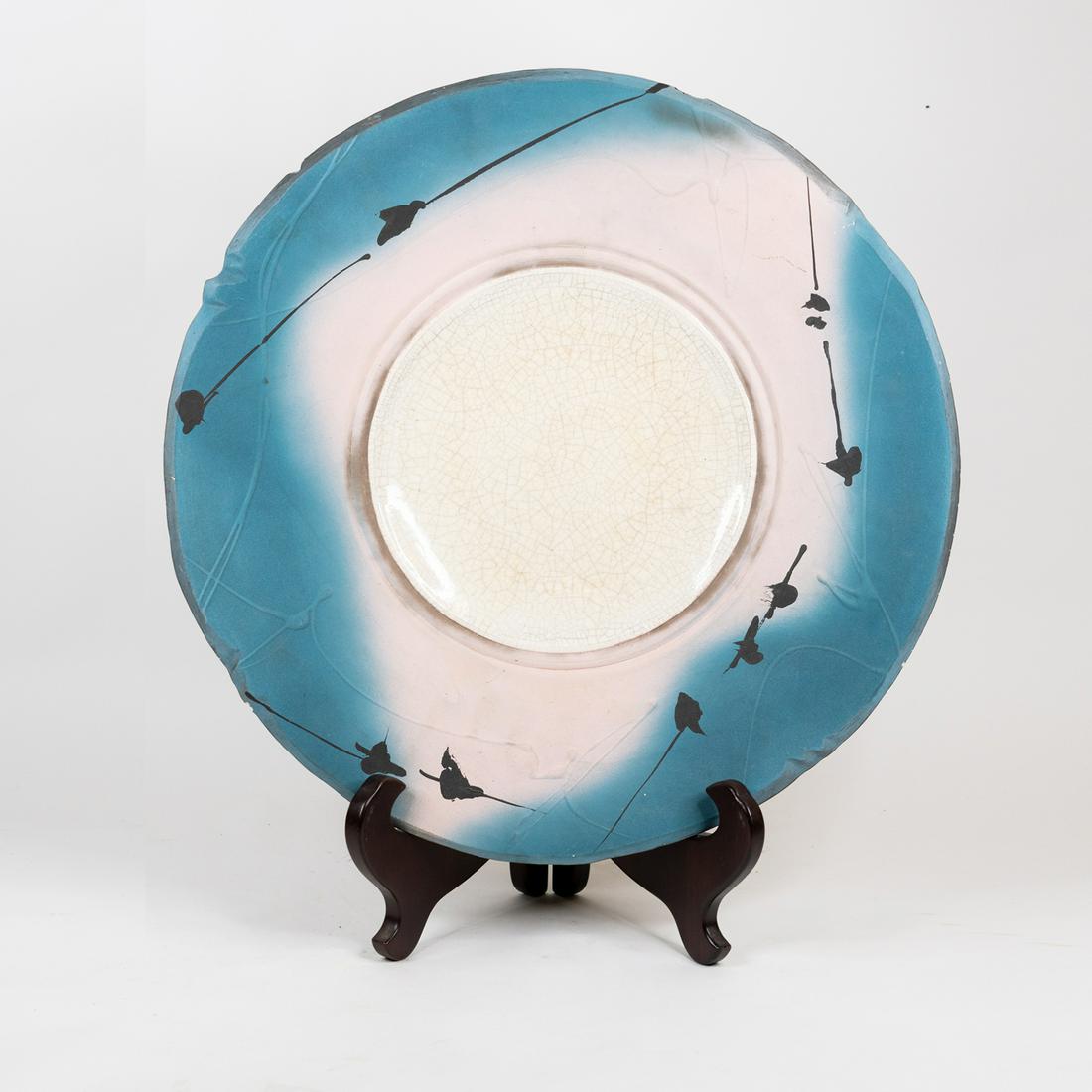 Large American Art Pottery Charger Signed (1 of 9)