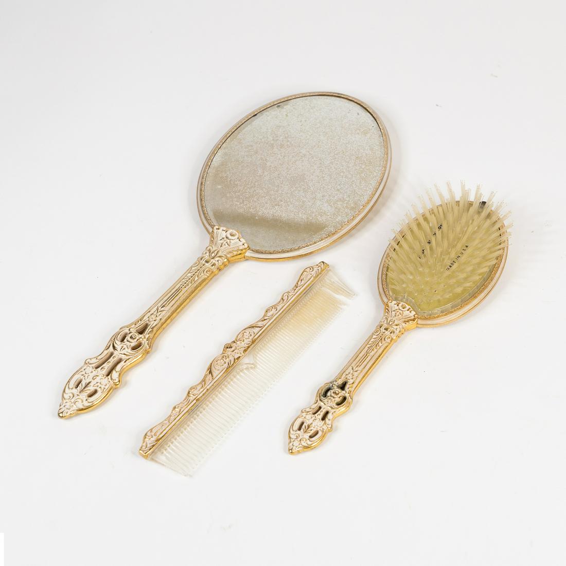 Vanity Set with Hand Mirror, Brush, Comb (1 of 10)