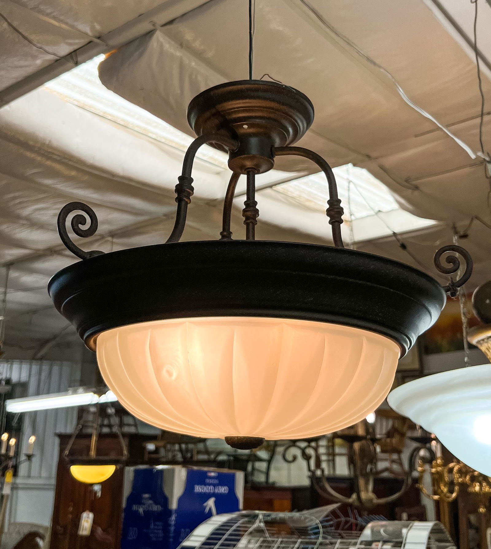 Dome Scroll Pattern Chandelier (1 of 5)