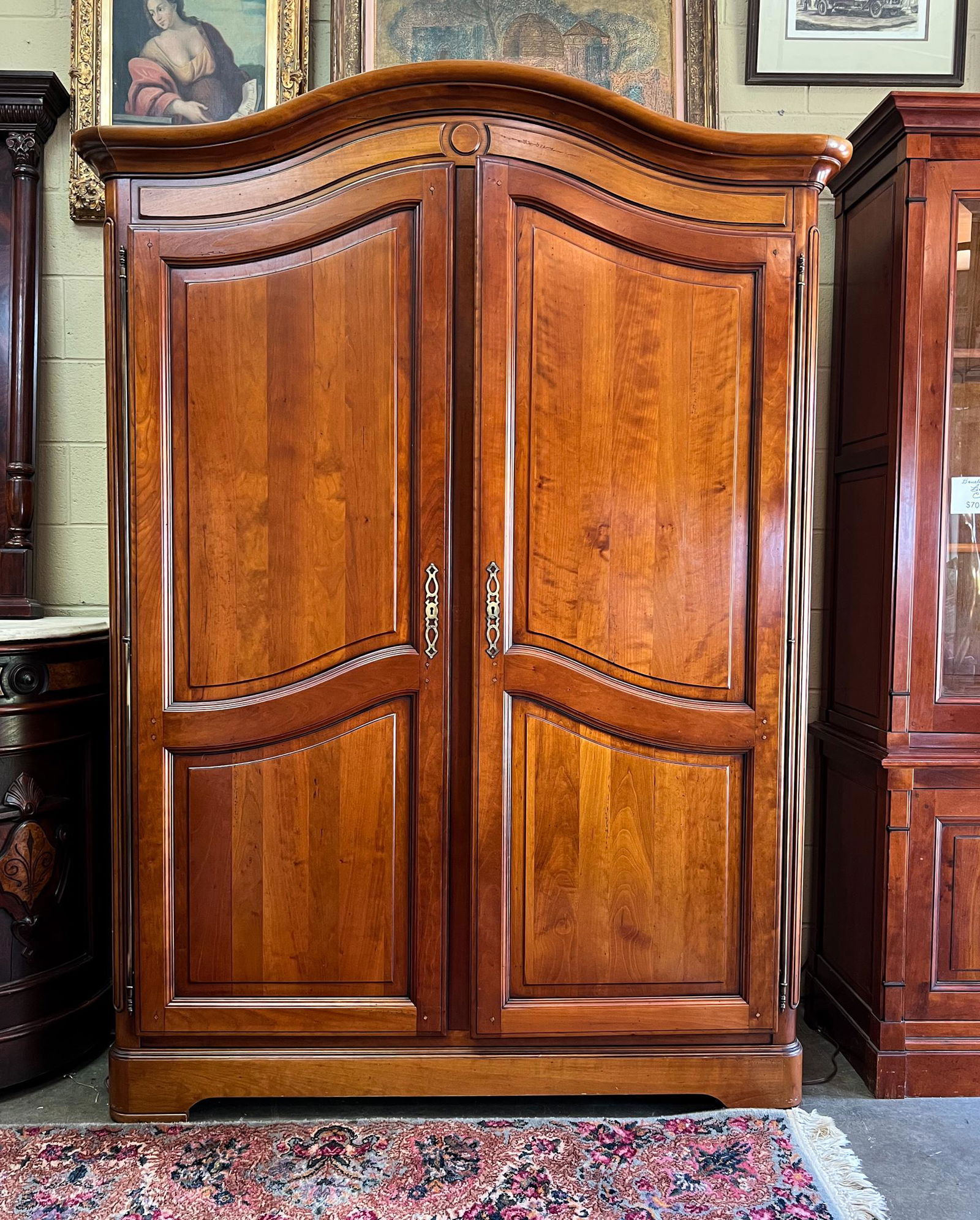 French Style Armoire Form Media Cabinet (1 of 10)