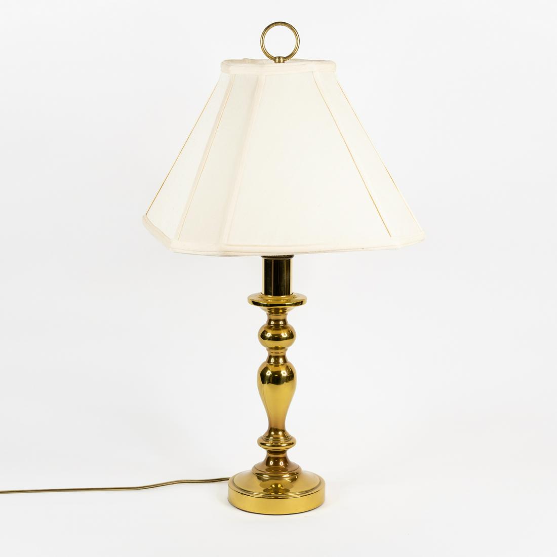 Stiffel Style Brass Turned Desk Lamp (1 of 3)