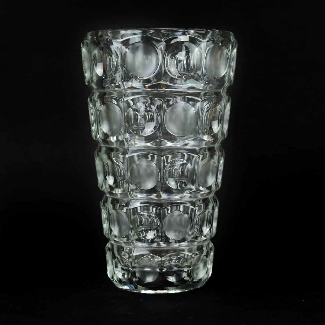 Glass Thumbprint Pattern Vase (1 of 6)