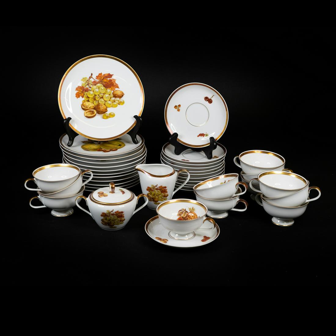 PMR Bavaria Jaegar Golden Crown 'Harvest' China Set (1 of 6)