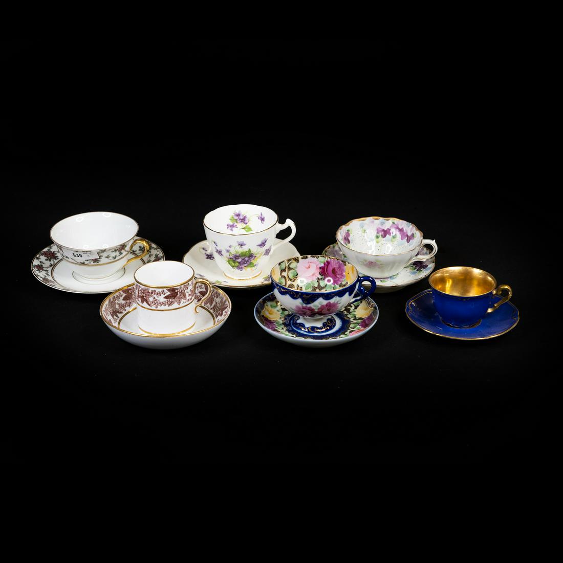 (6) Assorted Teacups and Saucers (1 of 5)