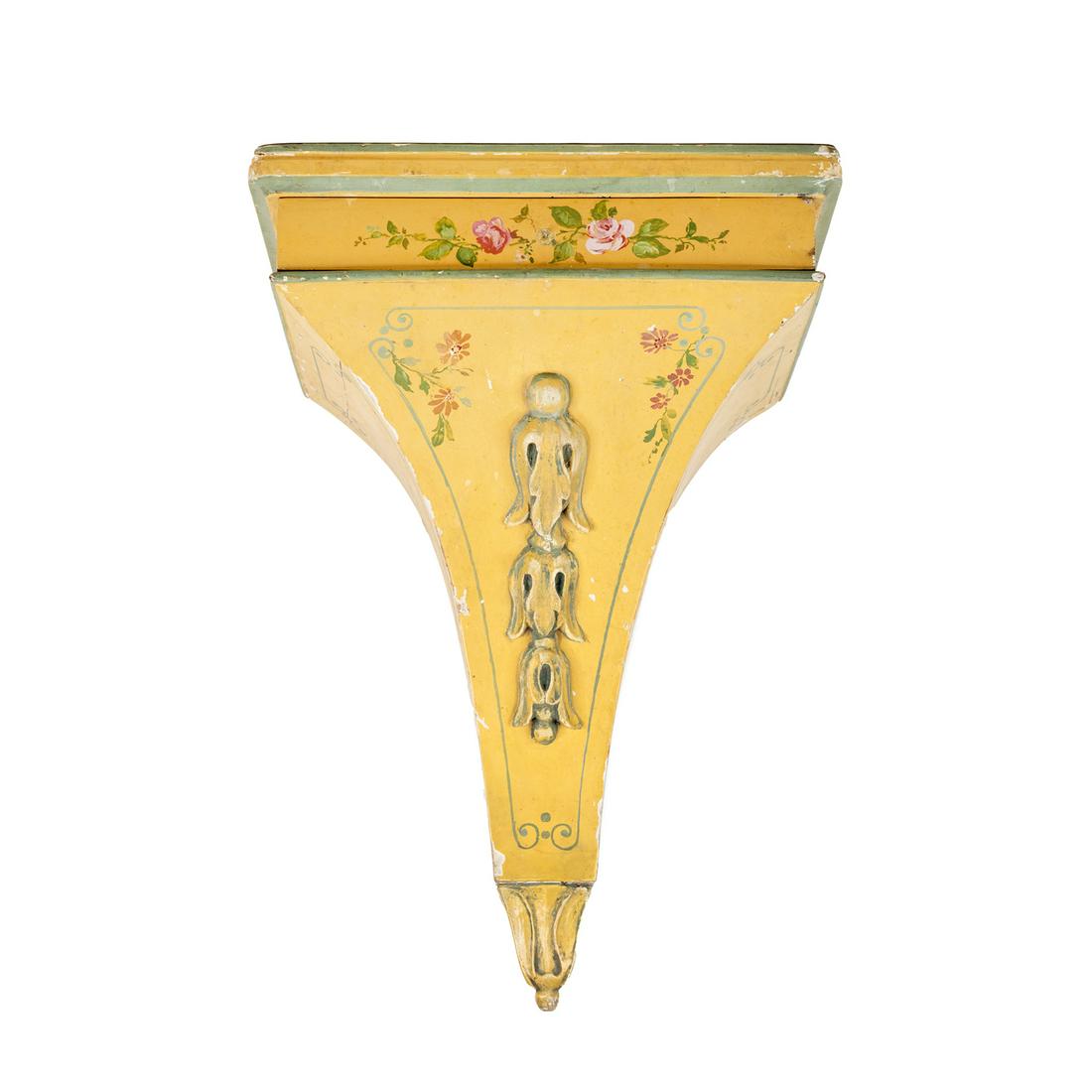 French Provincial Style Painted Wall Shelf (1 of 7)