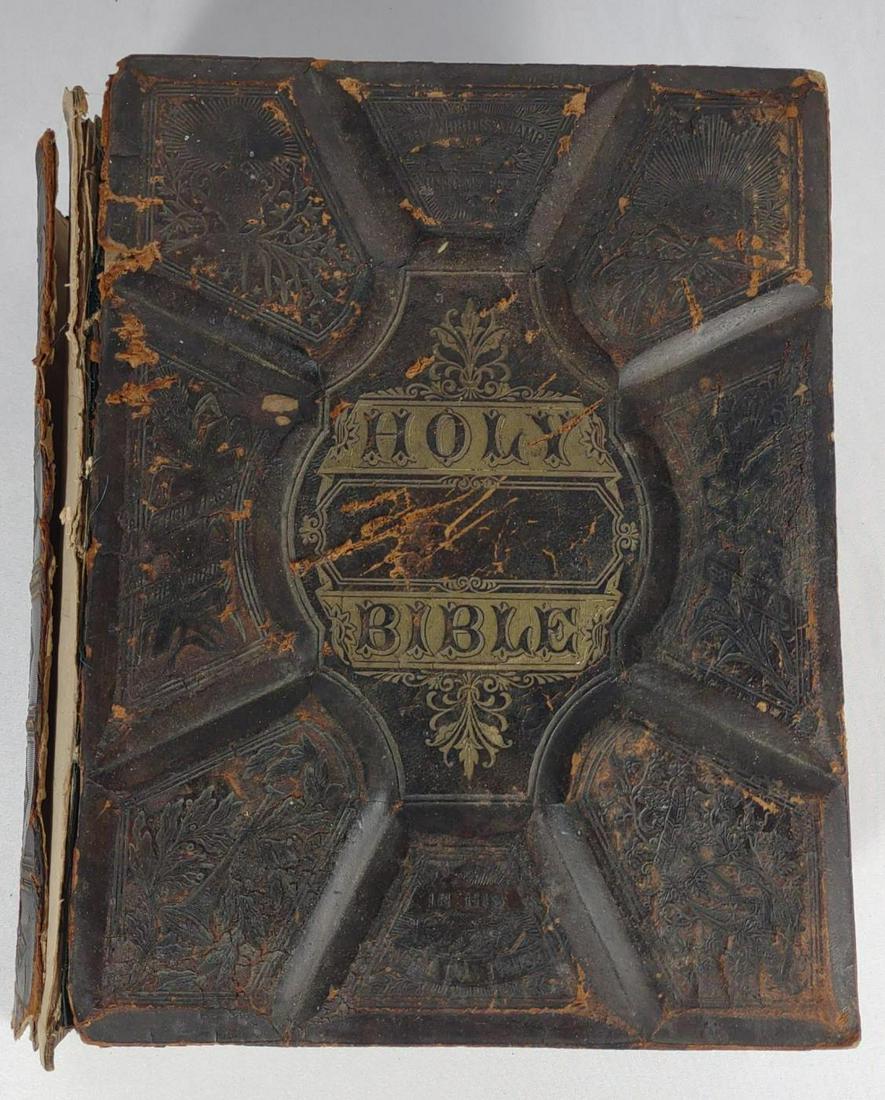 Late 1800s Family Holy Bible w/ Tintypes (1 of 17)