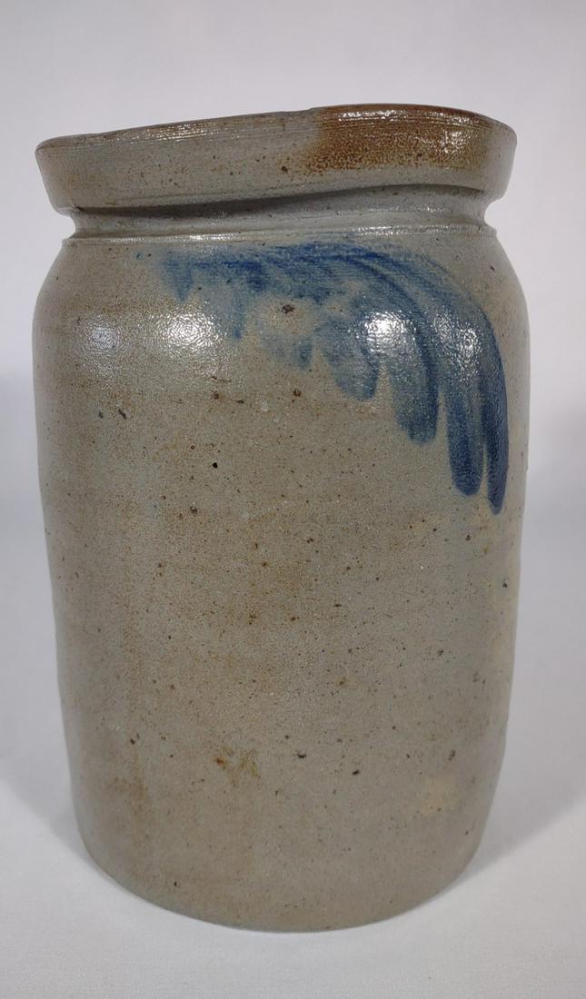 Cobalt Blue Decorated Stoneware Crock (1 of 8)