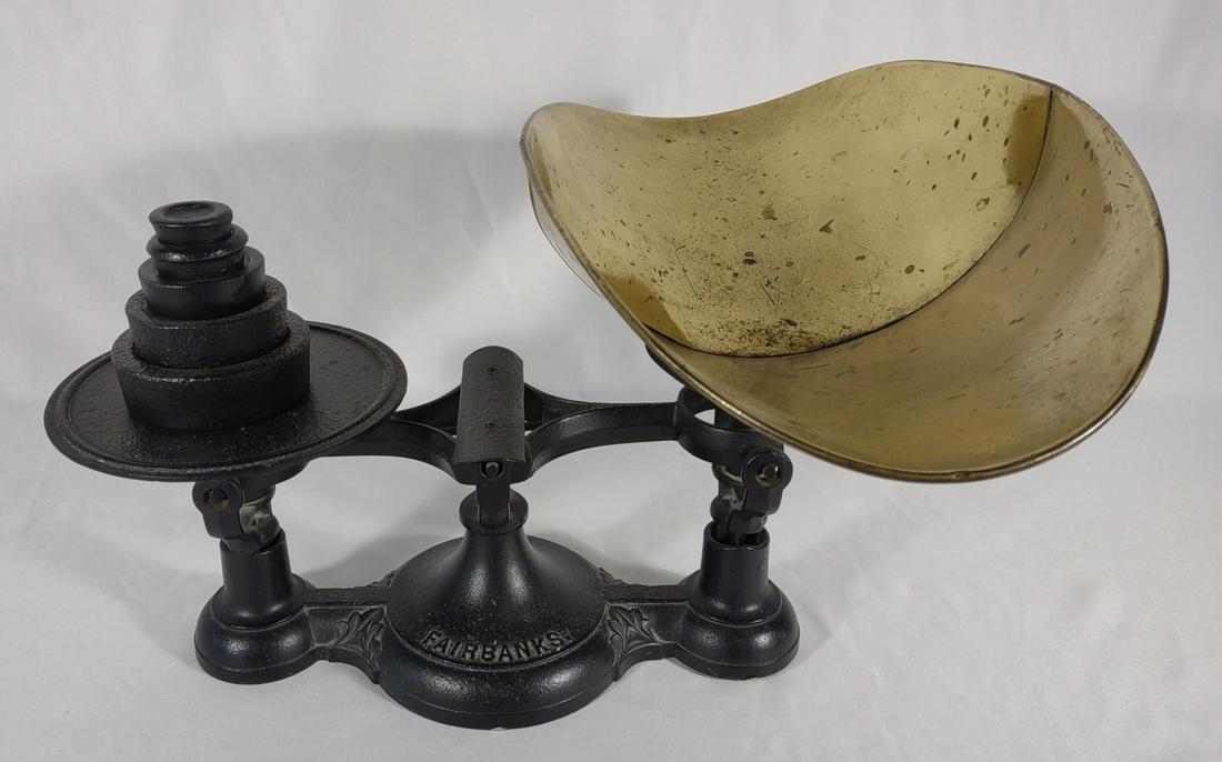 Fairbanks Cast Iron #3 Balance Scale w/ Weights (1 of 9)