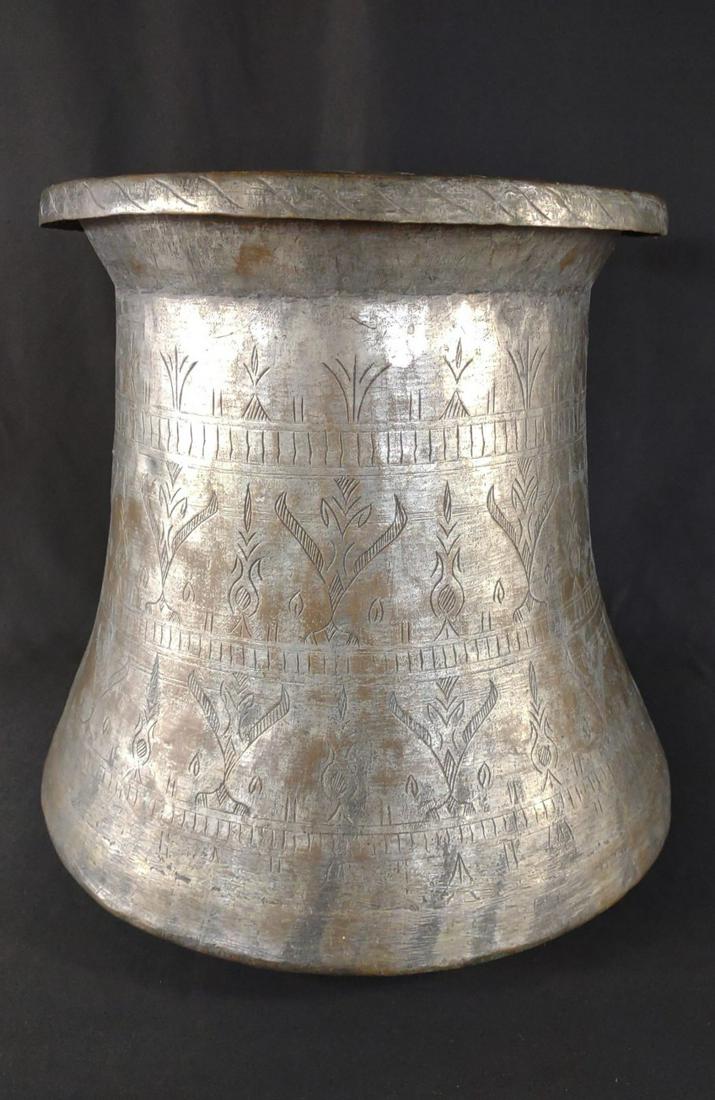Antique Middle Eastern Tinned Copper Jardiniere (1 of 8)