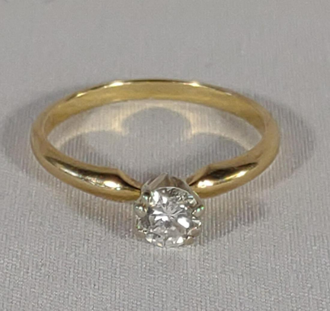 14K Yellow Gold .5ct Diamond Ring (1 of 6)