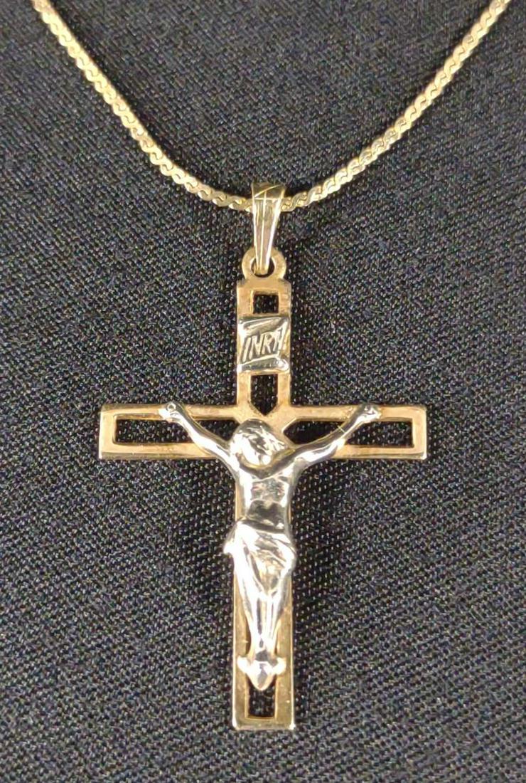 14K Gold Crucifix Cross Necklace (1 of 8)
