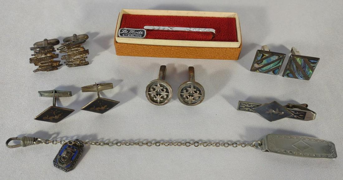 Sterling Silver Cufflink & Tie Clips (1 of 12)