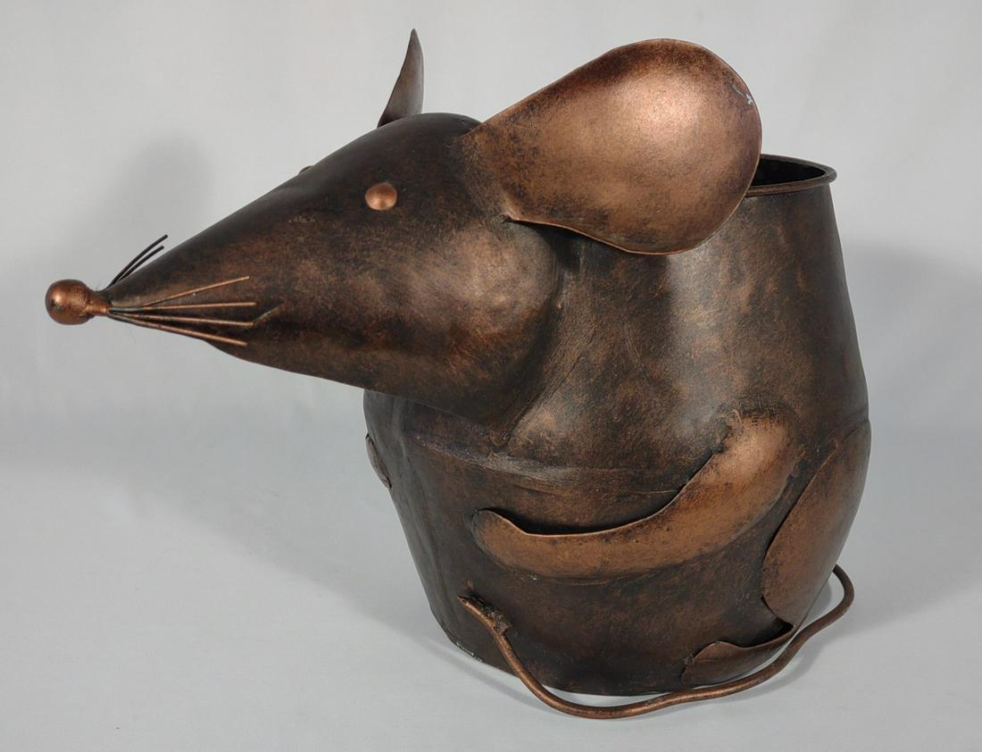 Handmade Copper Mouse Shaped Fire Bucket (1 of 8)