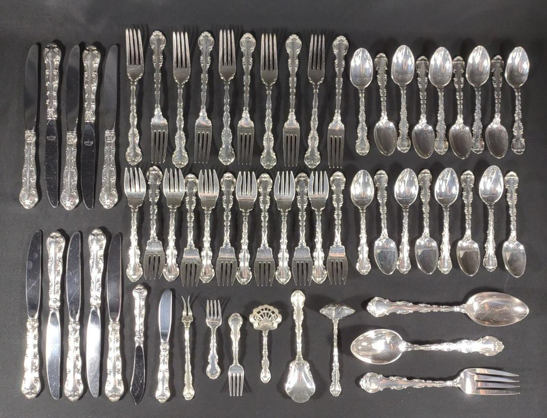 60 pc Gorham Strasbourg Sterling Silver Flatware (1 of 17)