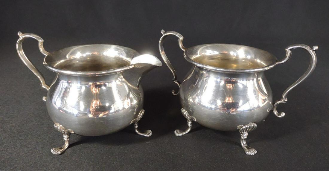 Hunt Sterling Silver Creamer & Sugar Set 9ozt (1 of 9)