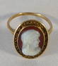 10K Gold Cameo Filigree Ring