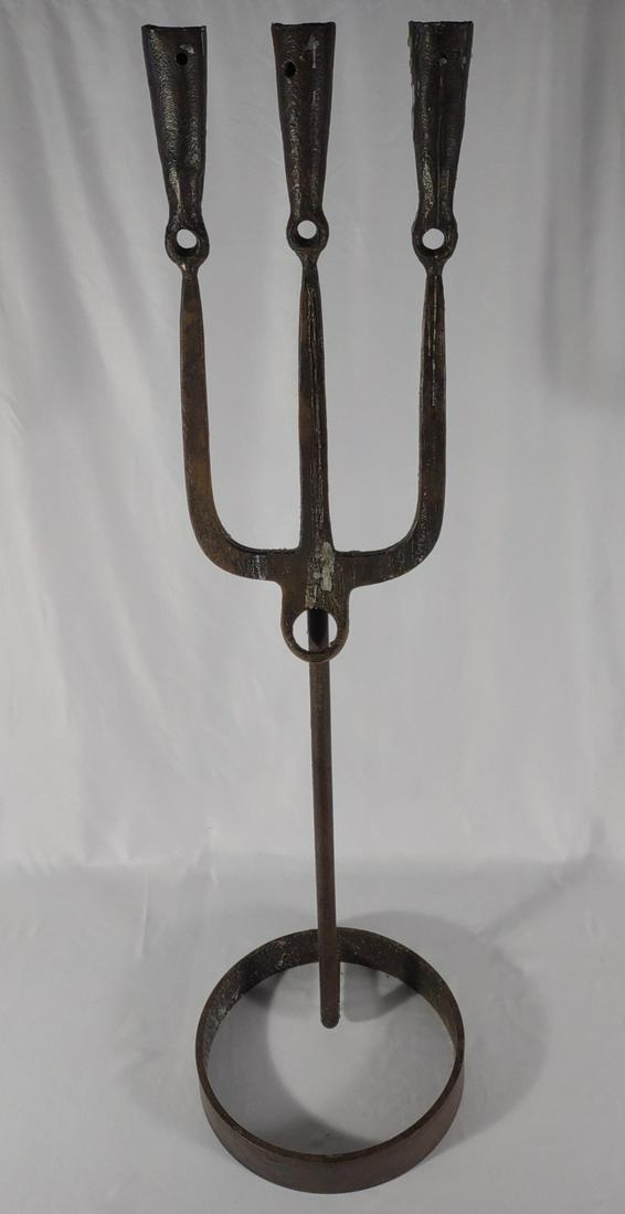 Antique Hand Forged Iron Farm Fork Candle Holder (1 of 8)