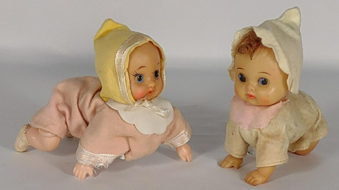 Two Vintage Japan Wind Up Crawling Baby Doll Toys (1 of 13)