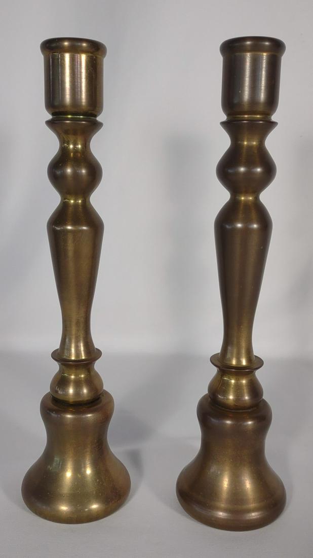 Mid Century Solid Brass Candlesticks (1 of 5)