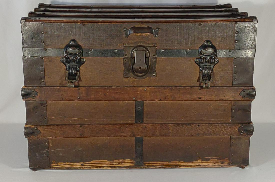Antique Wood Steamer Travel Trunk (1 of 15)