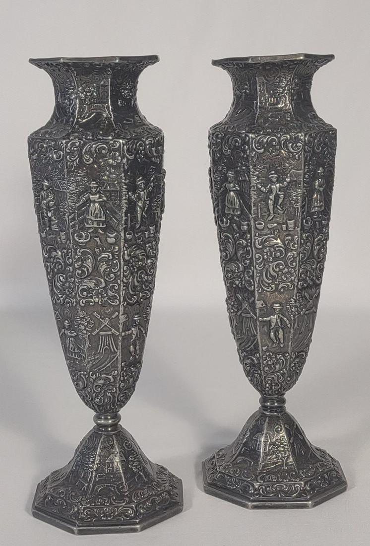 Pair of Jennings Brothers Repousse Vases (1 of 10)