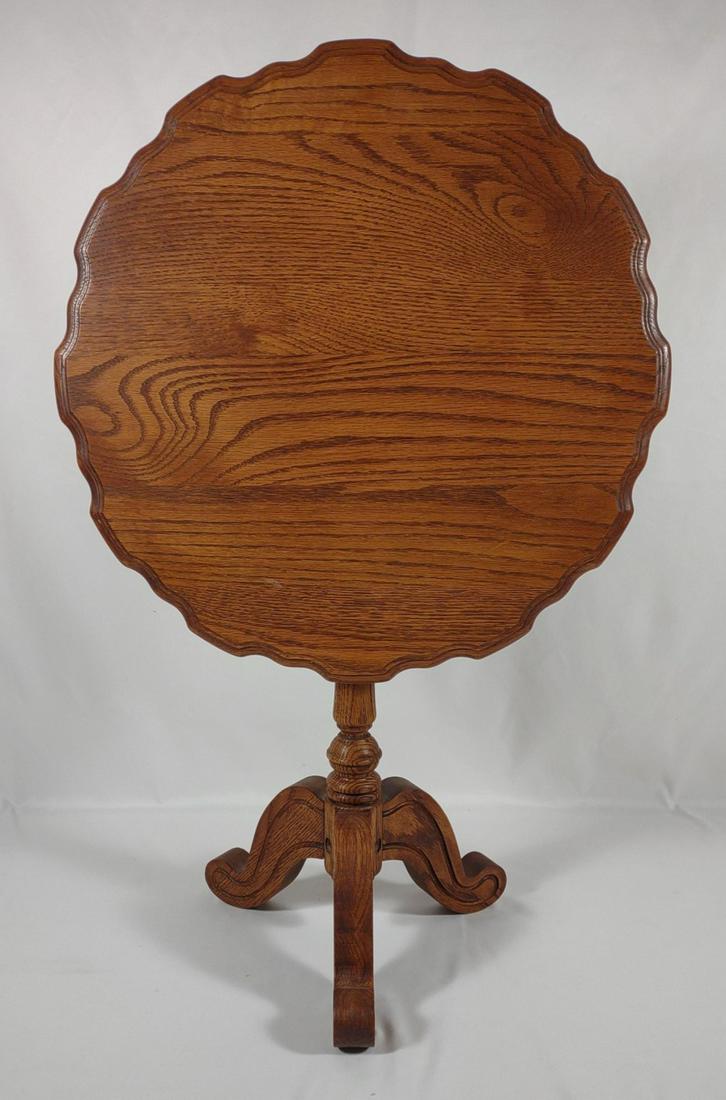 Vintage Wood Tilt Top Table (1 of 7)