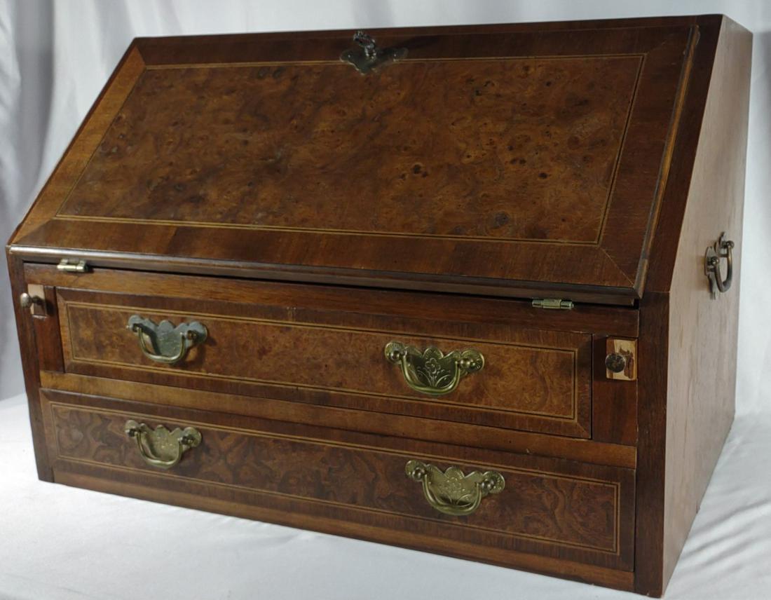 Baker Furniture Queen Anne Burled Drop Front Desk (1 of 20)