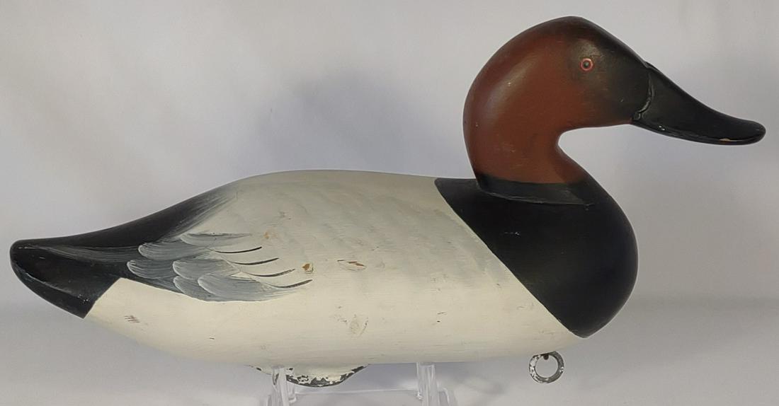 Charlie Joiner Canvasback Drake Duck Decoy (1 of 17)