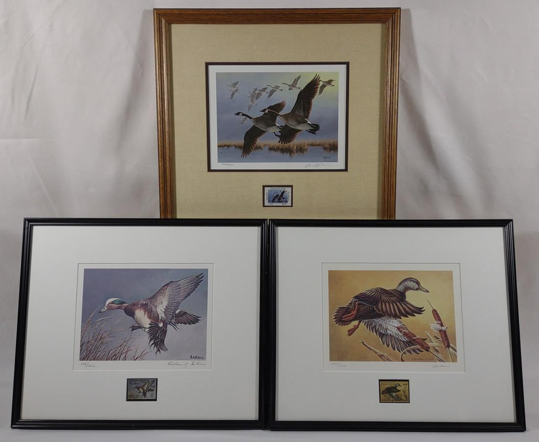 (3) Artist Signed Duck & Stamp Prints (1 of 12)