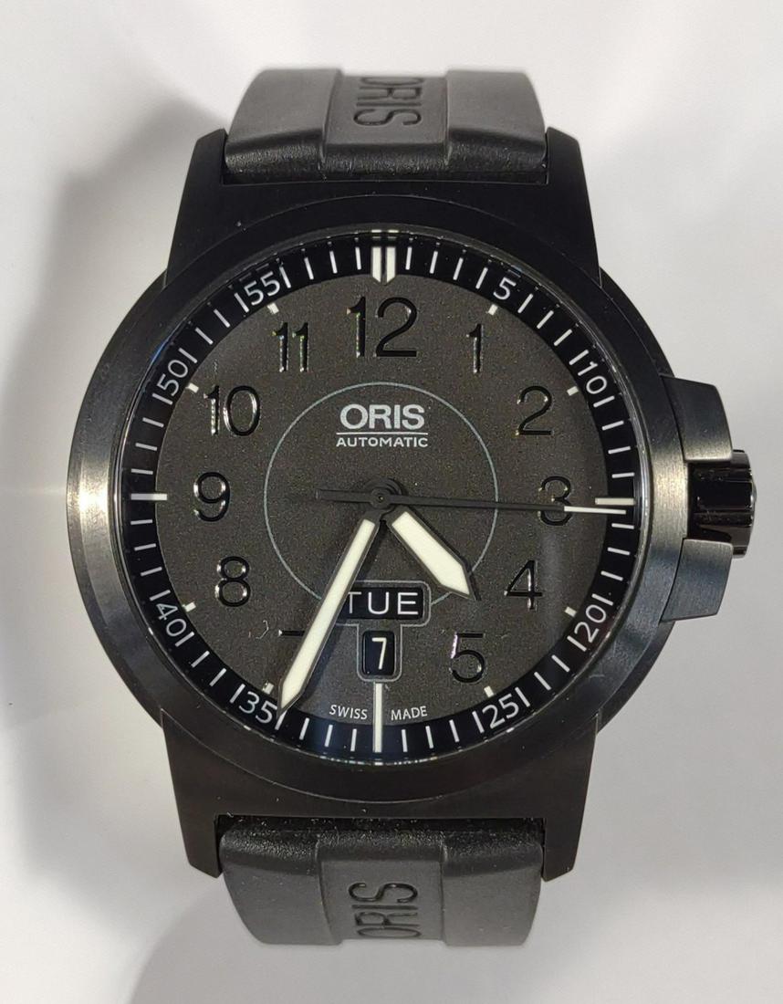 Oris BC3 Advanced Day Date Black PVD Rubber Watch (1 of 11)