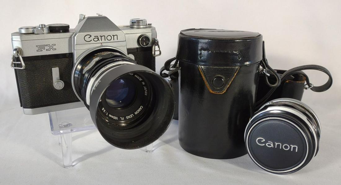 Vintage Canon FX SLR Camera w/ Extra Lens (1 of 10)