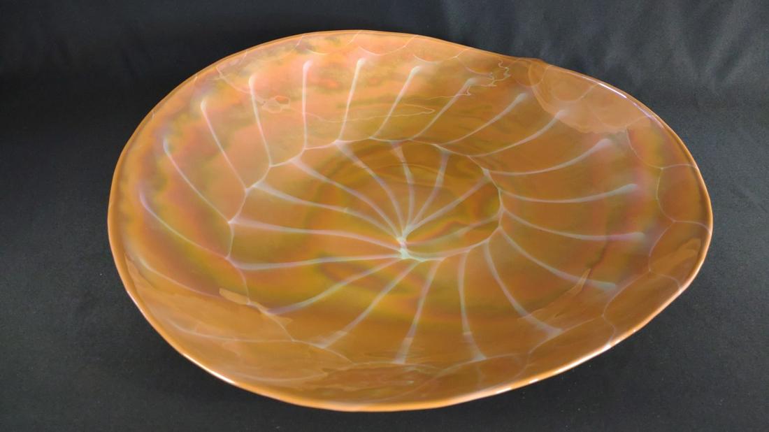 Yalos Casa Murano Art Glass Orange Centerpiece (1 of 6)