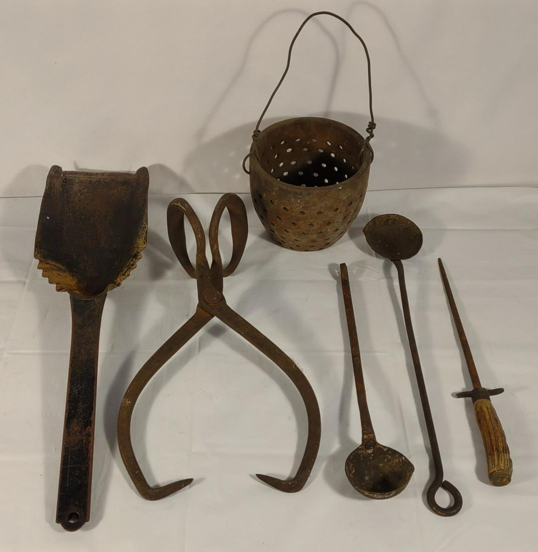 6 pcs Antique Fire & Ice Hand Tools (1 of 6)