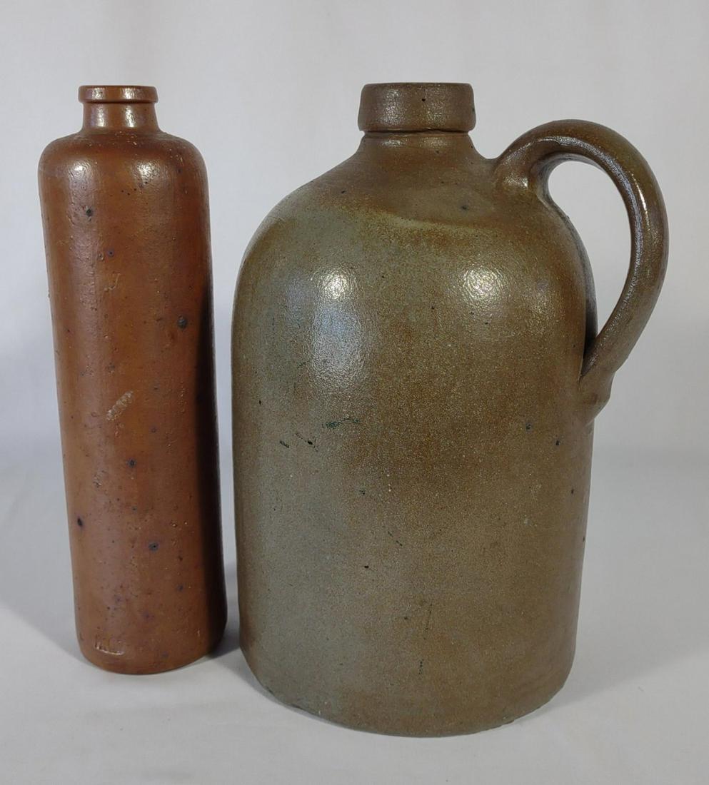Stoneware Pottery Jug w/ Handle & Water Jug (1 of 9)