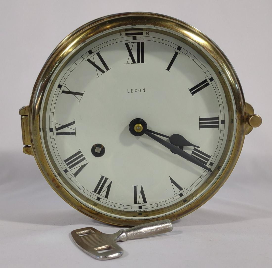 Vintage Lexon Brass Ship Bell Clock (Works) (1 of 6)