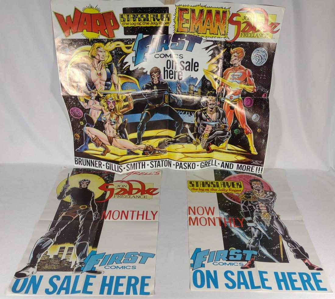 3 Vintage Comic Superhero Store Posters (1 of 16)