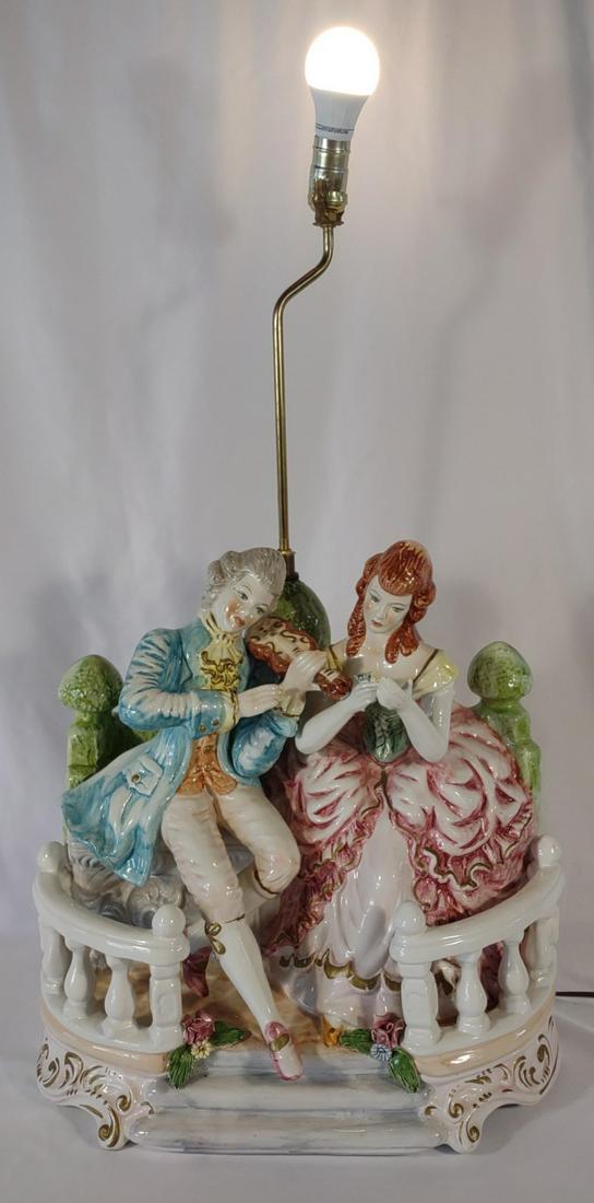 Large Capodimonte Porcelain Figural Table Lamp (1 of 12)