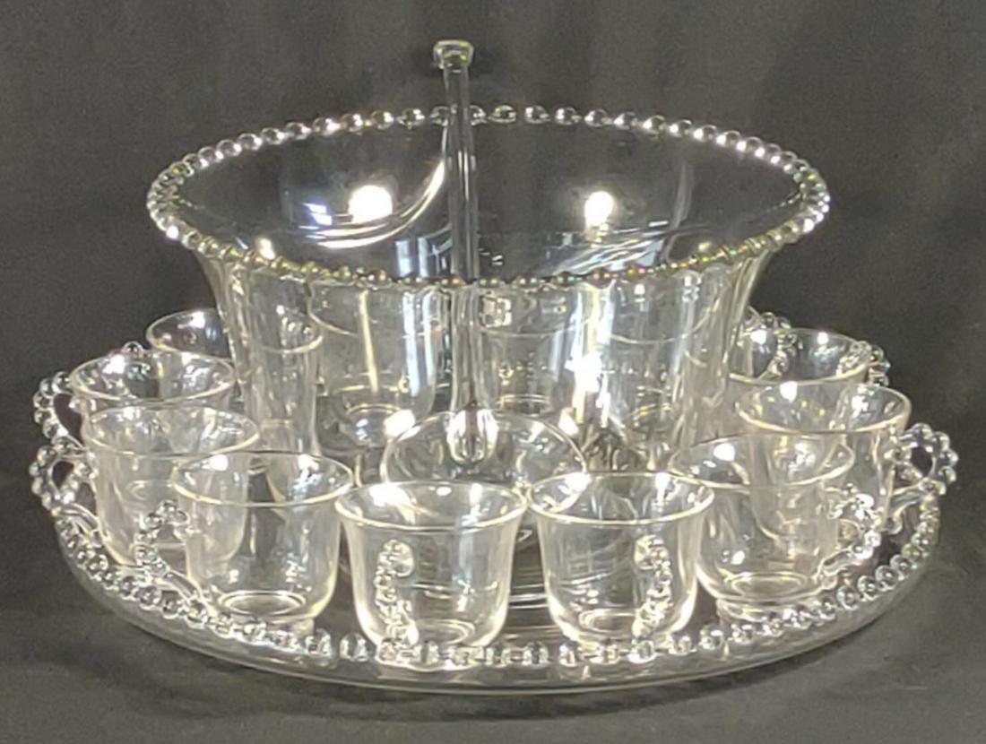 (15 pc) Imperial Candlewick Punch Bowl Set (1 of 10)
