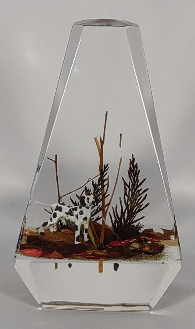 Vintage Lucite Dalmatian Dog Terrarium Paperweight (1 of 9)