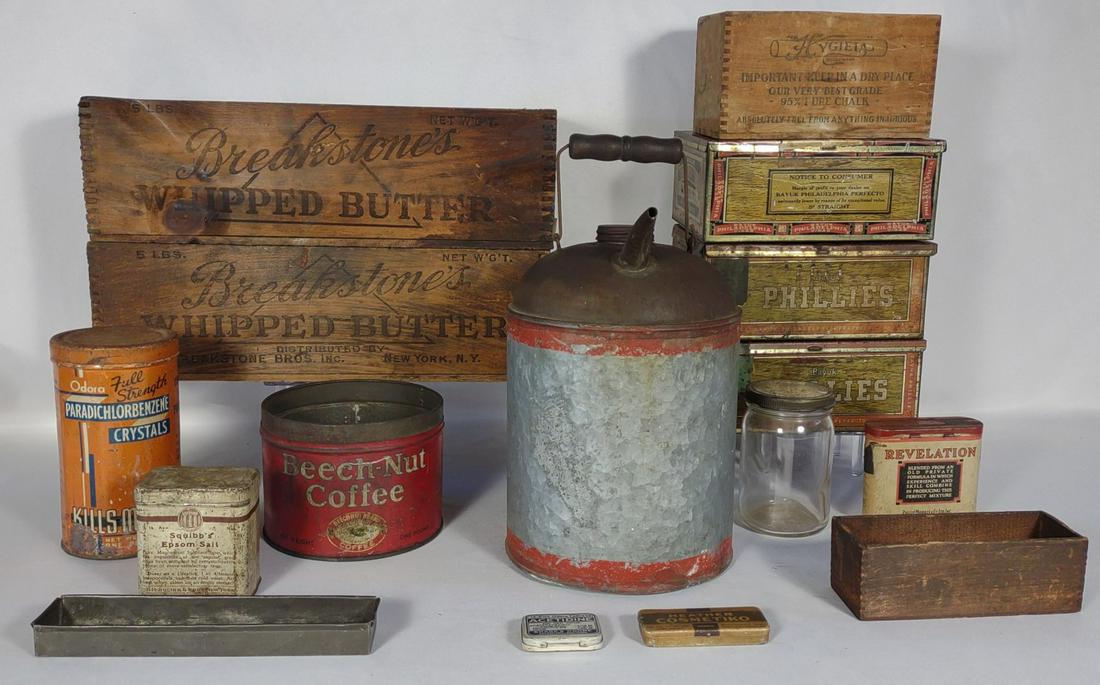 Antique Tobacco & Advertising Tins. (1 of 20)