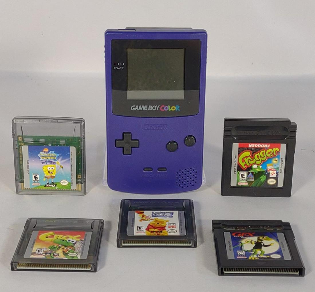 Nintendo Gameboy Color w/ Game Cartridges (1 of 6)