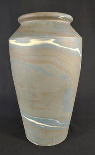 Niloak Marked 10" Mission Swirl Pottery Art Vase: Niloak 1st art mark on bottom. 10.25" tall.