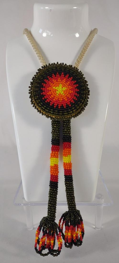 Handmade Seed Bead Bolo Style Necklace (1 of 6)