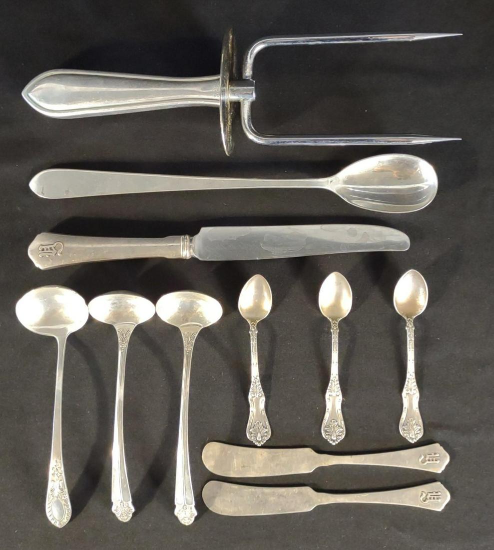 11 pc Sterling Silver Spoons & Serveware (1 of 18)