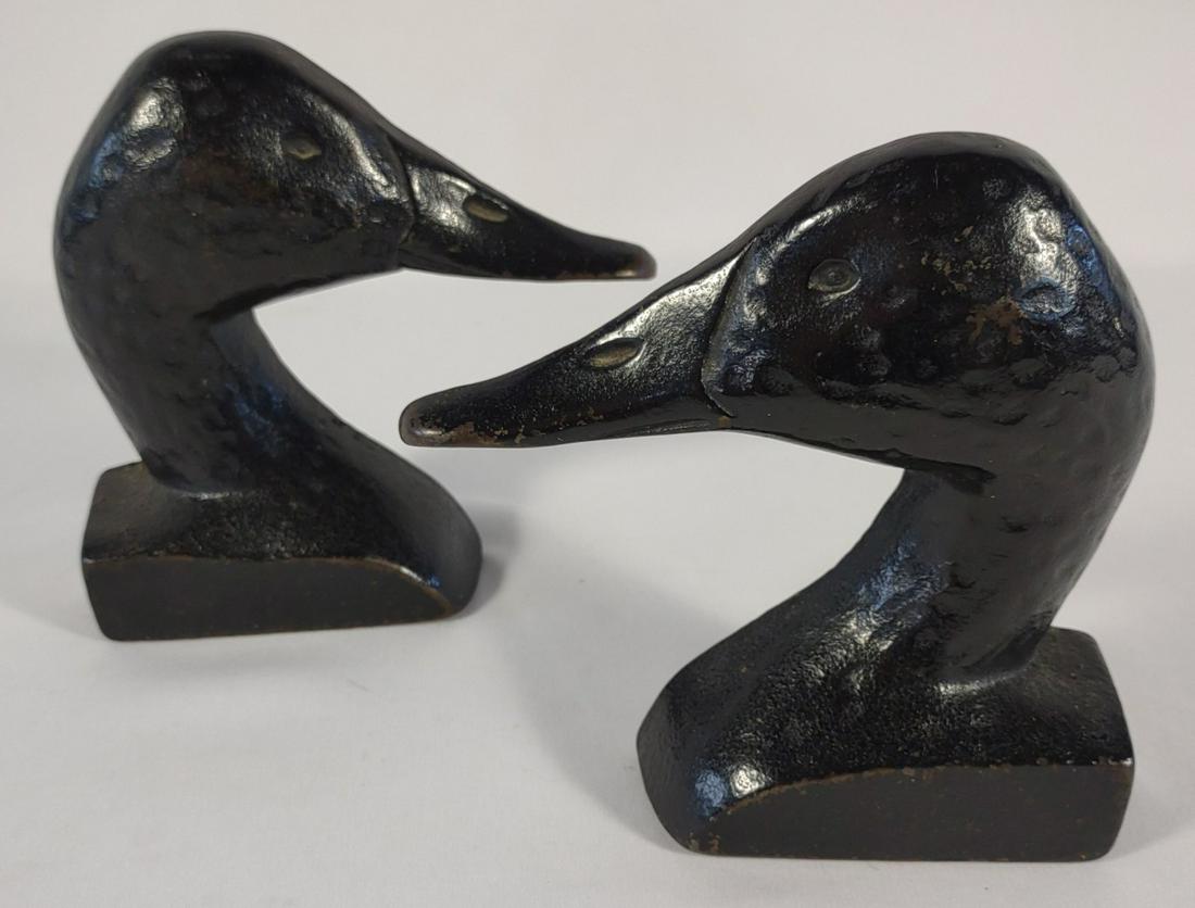 Cast Iron Duck Head Bookends (1 of 7)