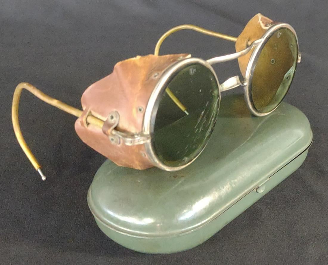 Vintage AO Co Green Tinted Safety Eye Glasses (1 of 12)