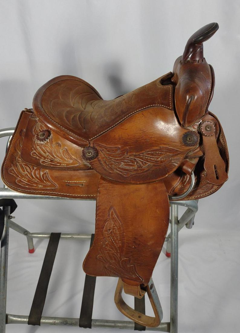 Childs 12.5" Western Leather Horse Saddle (1 of 12)