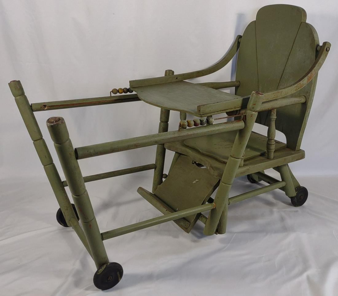 Antique Converting High Chair / Stroller (1 of 10)