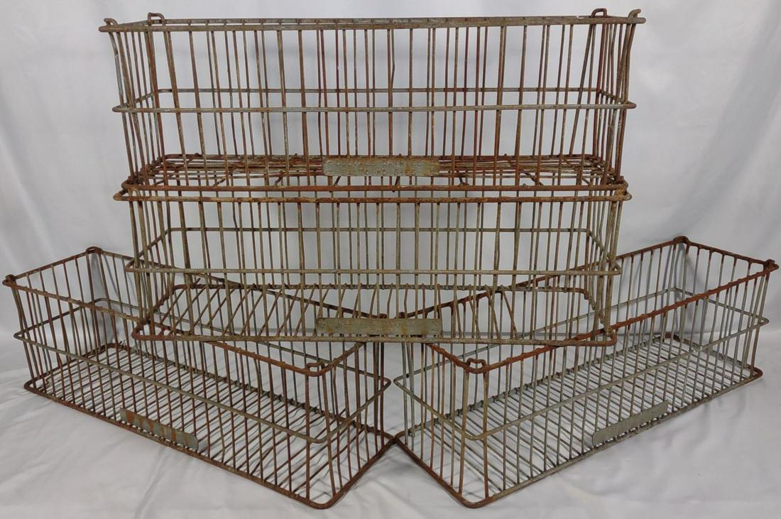4 Delvale Dairies, Baltimore MD Wire Milk Crates (1 of 7)